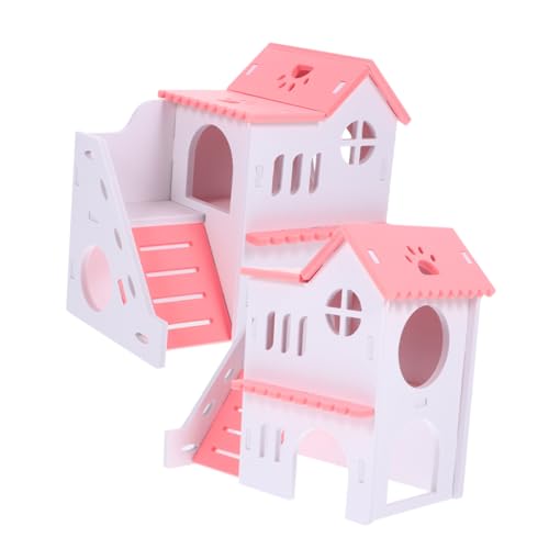 BUGUUYO Meerschweinchen-Betthaus 2er-Pack Rampe gemütliches Versteck für Hamster dekoratives Rattenversteck verschleißfeste Rattenvilla BUGUUYO Meerschweinchen-Betthaus 2er-Pack Rampe gemütliches Versteck für Hamster dekoratives Rattenversteck verschleißfeste Rattenvilla von BUGUUYO