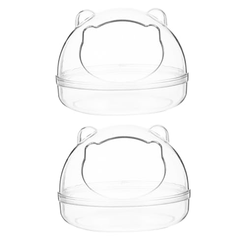 BUGUUYO 2 Stück Hamsterbadezimmer drinnen Wanne Toilettenschale Haustier Chinchilla Hamsterbehälter aus Kunststoff Hamster -Toilette Toilettenbehälter für Hamster Plastik Transparent BUGUUYO 2 Stück Hamsterbadezimmer drinnen Wanne Toilettenschale Haustier Chinchilla Hamsterbehälter aus Kunststoff Hamster -Toilette Toilettenbehälter für Hamster Plastik Transparent von BUGUUYO