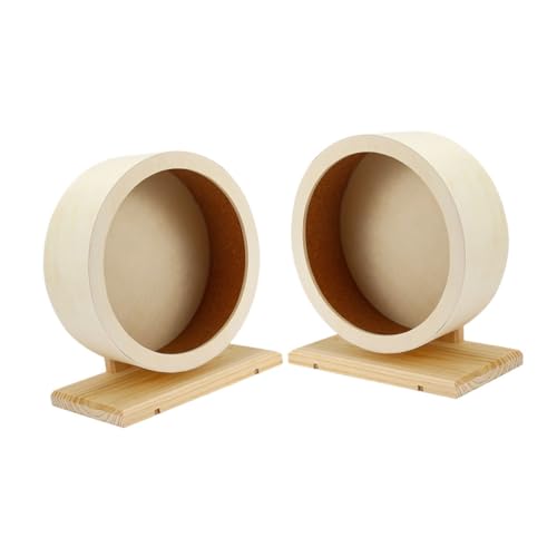 BUGUUYO 2 Stück Holz Design mit Geräuschdämpfendem Kork für Kleine Haustiere Aktivitätsrad für Chinchillas Meerschweinchen und Ratten Fördert Fitness und Gesundheit BUGUUYO 2 Stück Holz Design mit Geräuschdämpfendem Kork für Kleine Haustiere Aktivitätsrad für Chinchillas Meerschweinchen und Ratten Fördert Fitness und Gesundheit von BUGUUYO