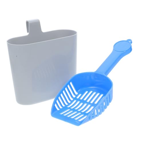 BUGUUYO Schaufelhalter-Set für Katzentoilette 2-teilig ABS-Schaufel für Katzenstreu Langer Griff leicht zu reinigen Geruchskontrolle von BUGUUYO