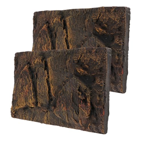 BUGUUYO Aquarium Aquarium Reptil Hintergrund für Terrarium Robuste 2 Stücke Schildkröte Tank Boden Ablauf Dekorative Chips von BUGUUYO