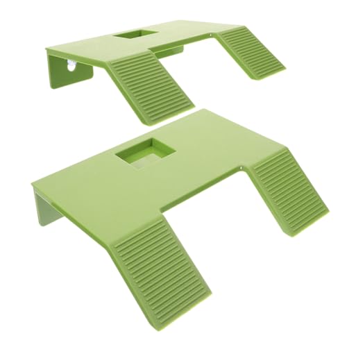 BUGUUYO 2 Stück Schildkrötenbecken Turtle Habitat Accessoires Schildkrötenrampe Schildkrötenpanzer-landschaftsdekoration Zubehör Für Schildkrötenaquarien Schildkrötenzubehör Abs Green von BUGUUYO