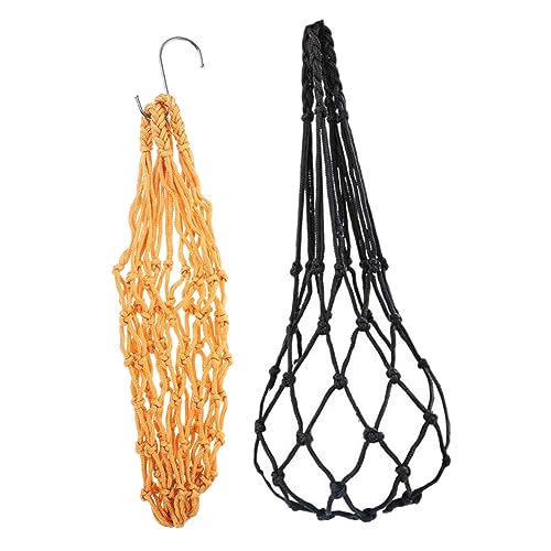 BUGUUYO 2 Stück Schnur Aufhängender Fütterungswerkzeuge Geflügel hängender Futterspender für Hühner Hühnerzubehör Vogelhäuschen hängen hängende Tasche Hühnerbedarf Nylon von BUGUUYO