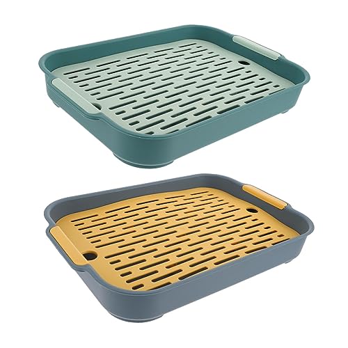 BUGUUYO Katzentoilette 2-teilig Hasentoilette Für Meerschweinchen Hamster Waschbar Kratz- Kanten von BUGUUYO