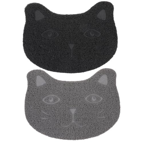 BUGUUYO 2PCS Katzenstreu Matten Haustier Katzenstreu Pads Kätzchen Wurf Teppich Hundefutter Pad Tiernahrung Matte Anti- von BUGUUYO