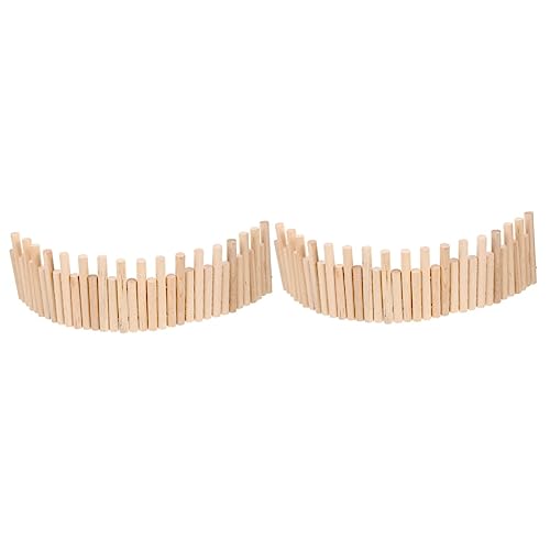 BUGUUYO 2stücke Kleintier Spielzeug Holzleiter Mit Trennzaun Für Hamster Und Meerschweinchen Sicheres Und Lustiges Kletterzubehör Für Käfigdekoration Und Bewegungsspielmöglichkeiten von BUGUUYO