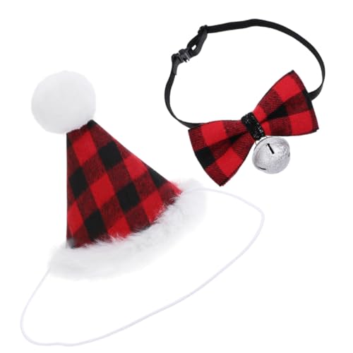 BUGUUYO 2stücke Teiliges Haustier Weihnachtsmütze Und Halsband Mit Glocke Lustiges Weihnachtsaccessoire Für Hunde Komfortabel Und Atmungsaktiv Für Alltag Und Festliche Anlässe BUGUUYO 2stücke Teiliges Haustier Weihnachtsmütze Und Halsband Mit Glocke Lustiges Weihnachtsaccessoire Für Hunde Komfortabel Und Atmungsaktiv Für Alltag Und Festliche Anlässe von BUGUUYO