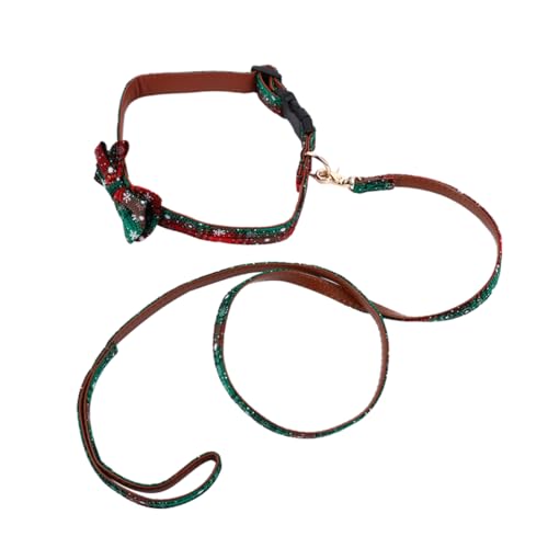 BUGUUYO 2stücke Teiliges Set Weihnachts-hundehalsband Und Leine Verstellbar Mit Stilvollem Schneeflocken-Design Geeignet Für Tägliche Und Outdoor-aktivitäten Für Hunderassen BUGUUYO 2stücke Teiliges Set Weihnachts-hundehalsband Und Leine Verstellbar Mit Stilvollem Schneeflocken-Design Geeignet Für Tägliche Und Outdoor-aktivitäten Für Hunderassen von BUGUUYO