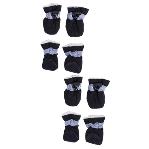 BUGUUYO 2 Stück Hundestiefel Warm Für Bis Große Hunde Schuhe Pfotenüberzug Größe 5 von BUGUUYO