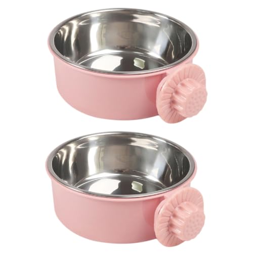 BUGUUYO 2 Stücke Edelstahl Pet Feeder Bowl Hängen Lebensmittel Schüssel Für Hunde Katzen Größe Pet Supplies von BUGUUYO