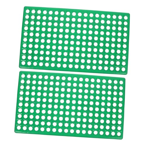 BUGUUYO 2St Kaninchenkäfigboden Kaninchenkäfig Bodenplatte Kaninchenstall Unterlage Kaninchenbelüftung Kaninchenboden Fußpolster für Kaninchen rutschfeste Tiermatten Käfig Matten Abs Green von BUGUUYO