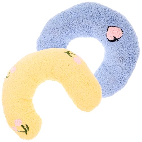 BUGUUYO 2stücke U-förmiges Katzenkissen Für Tiefschlaf Nackenschutz Und Gemütlichen Ruheplatz Für Katzen Weichem Material Blau Und Gelb BUGUUYO 2stücke U-förmiges Katzenkissen Für Tiefschlaf Nackenschutz Und Gemütlichen Ruheplatz Für Katzen Weichem Material Blau Und Gelb von BUGUUYO