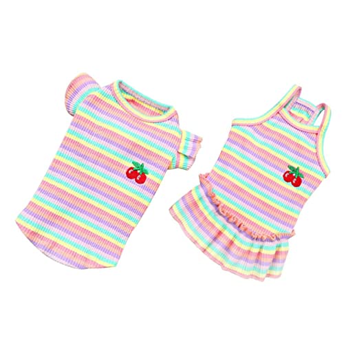 BUGUUYO 2St Kleidung für Haustiere Kühlweste für Haustiere Hundekostüme Hundekleid Haustierkleidung Outfits Rassen hundepullover hundepulli Kleider Welpenkleidung Hundeweste 95% Baumwolle von BUGUUYO