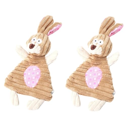 BUGUUYO 2St Lernspielzeug für Haustiere Robustes Hundespielzeug aus Plüsch Kauspielzeug Animal Toys Tier Spielzeug Soft Toy Plüschtiere für Hunde Backenzahnspielzeug für Haustiere Brown von BUGUUYO