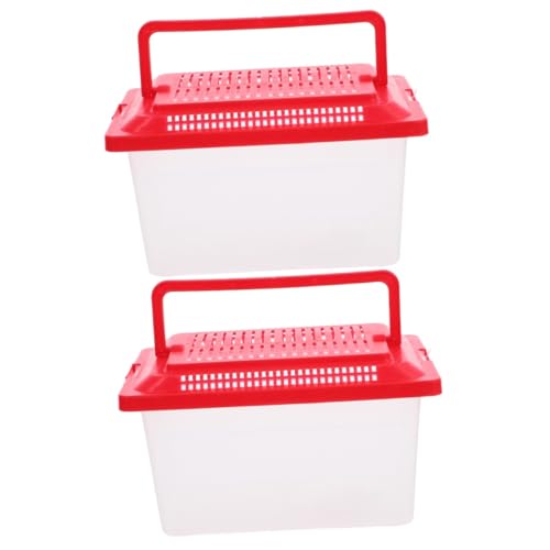 BUGUUYO 2St Plastikschildkrötenfischbehälter pet Supplies fischteller Tierzubehör Aufbewahrungsnest für Reptilien Tragbares Aquarium hundefutter behälter Hamster Zuchtbecken aus Kunststoff BUGUUYO 2St Plastikschildkrötenfischbehälter pet Supplies fischteller Tierzubehör Aufbewahrungsnest für Reptilien Tragbares Aquarium hundefutter behälter Hamster Zuchtbecken aus Kunststoff von BUGUUYO