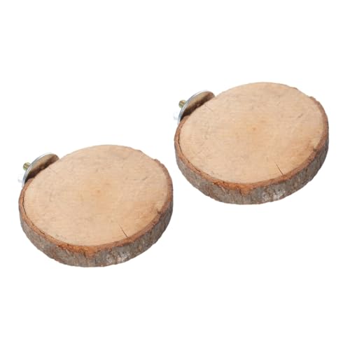 BUGUUYO 2 Stücke Papagei Holz Vogel Käfig Zubehör Zweig Sitzstangen Natürliche Material Stehen Rack von BUGUUYO