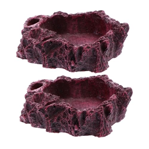 BUGUUYO 2pcs Reptil Gecko Schildkröte Schüssel Form Reptil Wasser Gericht Haustier Fütterung Schüssel Dekorative Ornament BUGUUYO 2pcs Reptil Gecko Schildkröte Schüssel Form Reptil Wasser Gericht Haustier Fütterung Schüssel Dekorative Ornament von BUGUUYO