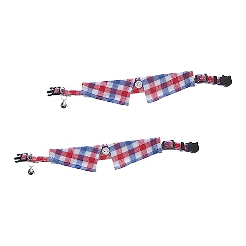 BUGUUYO 2 Stück Glockenhalsband Für Katzen Katzenhalsband Mit Karomuster Und Schleife Sichere Und Stilvolle Haustier-Halskette BUGUUYO 2 Stück Glockenhalsband Für Katzen Katzenhalsband Mit Karomuster Und Schleife Sichere Und Stilvolle Haustier-Halskette von BUGUUYO