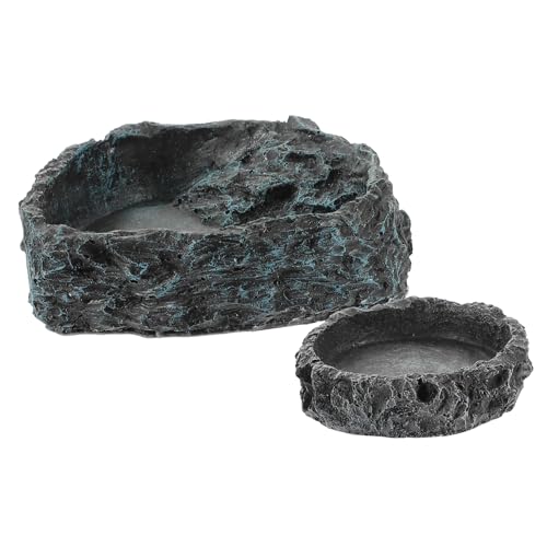 BUGUUYO 2stücke Wassernapf Für Reptilien Aus Harz Praktisch Und Dekorativ Für Sicheren Gebrauch Und Aufbewahrung Von Futter Und Wasser Leicht Zu Reinigen Mit Glatter Oberfläche Robust BUGUUYO 2stücke Wassernapf Für Reptilien Aus Harz Praktisch Und Dekorativ Für Sicheren Gebrauch Und Aufbewahrung Von Futter Und Wasser Leicht Zu Reinigen Mit Glatter Oberfläche Robust von BUGUUYO