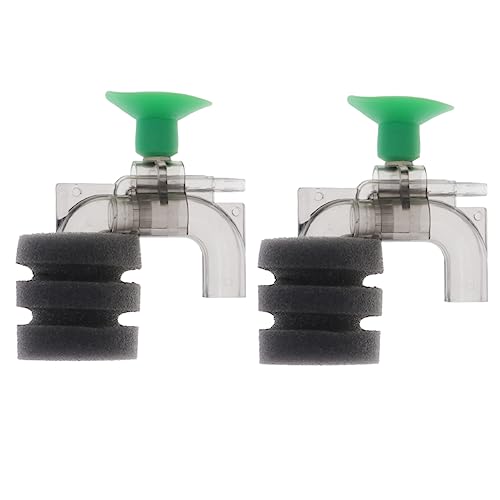 BUGUUYO 2stücke Mini Aquarium Filter Leise Schwammfilter Für Süß Und Effektive Belüftung Und Biologische Filtration Für Kleine Fische Garnelen Und Betta-aquarien von BUGUUYO
