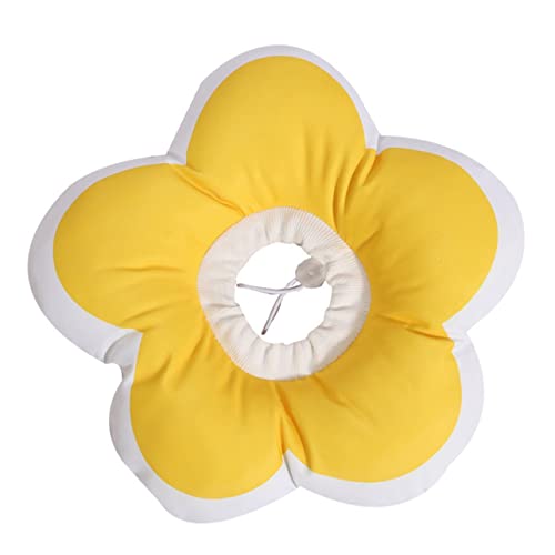 BUGUUYO 2st Halsband Kätzchen-Kragen Haustier Vorhanden Kätzchenhalsbänder Katzenhalskegel Halskegel Für Haustiere Welpenhalsbänder Für Kleine Welpen Haustiergeschenk Pp Baumwolle Yellow von BUGUUYO