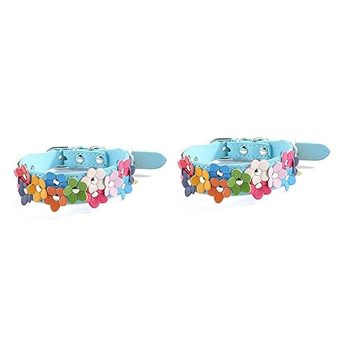 BUGUUYO 2st Haustier Hundehalsband Kleines Hundehalsband Haustierhalsband Verstellbare Kragen Katzenhalsband Verstellbares Haustierhalsband Blue von BUGUUYO
