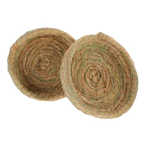 BUGUUYO 2 Stücke Stroh Woven Nest Tier Schlafen Bett Handgemachte Haustier Käfig Nest Für Hamster BUGUUYO 2 Stücke Stroh Woven Nest Tier Schlafen Bett Handgemachte Haustier Käfig Nest Für Hamster von BUGUUYO