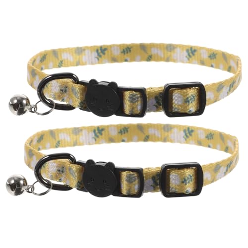 BUGUUYO Verstellbares Katzenhalsband Mit Glöckchen 2er-Pack Abreißbares Sicherheitshalsband Reflektierend Für Kätzchen Und Mädchen BUGUUYO Verstellbares Katzenhalsband Mit Glöckchen 2er-Pack Abreißbares Sicherheitshalsband Reflektierend Für Kätzchen Und Mädchen von BUGUUYO