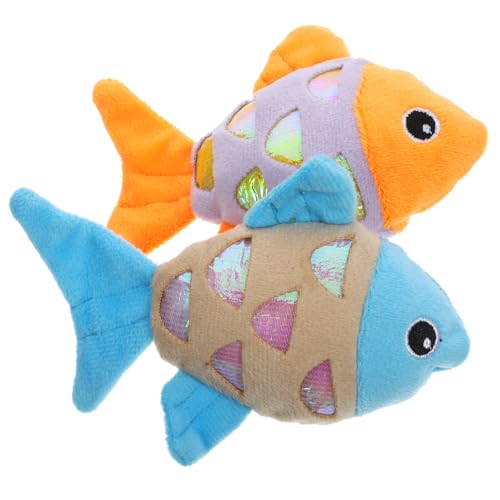 BUGUUYO Katzenminze Papier 2PCS Fisch Katzenminze Spielzeug für Kauen Zahnen Interaktive Katze Kissen BUGUUYO Katzenminze Papier 2PCS Fisch Katzenminze Spielzeug für Kauen Zahnen Interaktive Katze Kissen von BUGUUYO