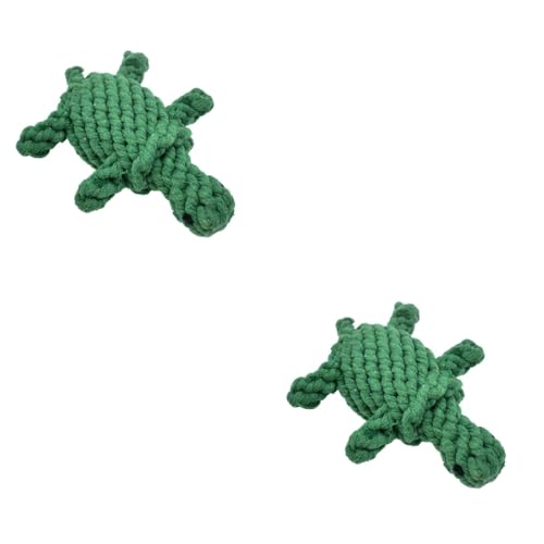 BUGUUYO 2stücke Molar Spielzeug Für Hunde Grünes Schildkröten-kauspielzeug Aus Dickem Baumwollseil Für Effektive Zahnpflege Und Beschäftigung Für Haustiere Reduzierung Von von BUGUUYO