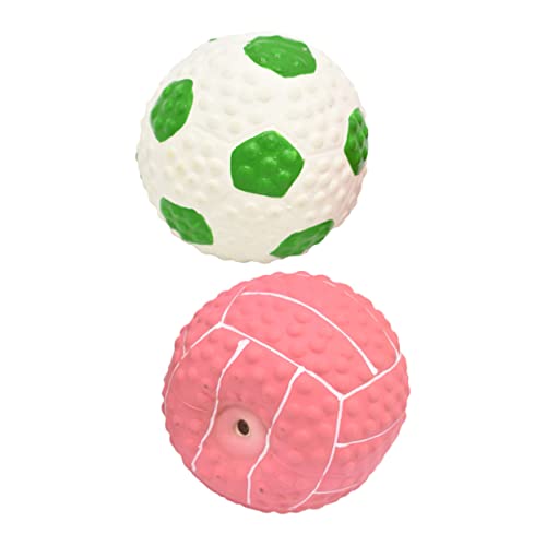 BUGUUYO 2st Spielzeugball Trainingsball Für Hunde Hundespielzeug Welpen Beißen Bälle Zahnspielzeug Für Welpen Quietschende Bälle Für Hunde Hund Wirft Ball Tragbar Hündchen Emulsion von BUGUUYO
