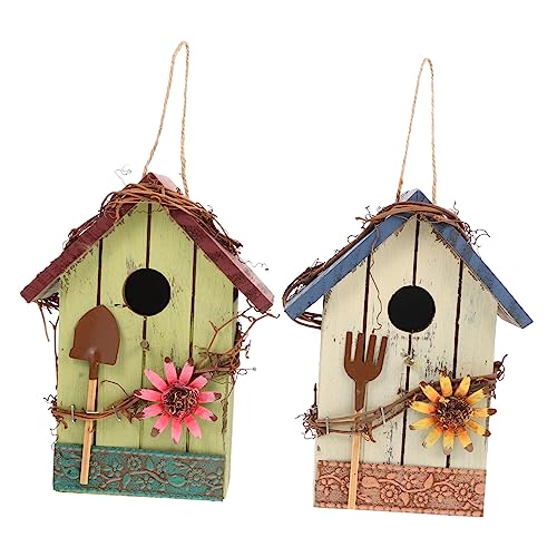 BUGUUYO 2st Vogelhaus Kolibri- Hängendes Nest Verschachtelung Häuser Fenster-vogelhäuschen Für Draußen Kolibri-Nester Zum Aufhängen Im Freien Vogelhäuschen Für Draussen Käfig Holz BUGUUYO 2st Vogelhaus Kolibri- Hängendes Nest Verschachtelung Häuser Fenster-vogelhäuschen Für Draußen Kolibri-Nester Zum Aufhängen Im Freien Vogelhäuschen Für Draussen Käfig Holz von BUGUUYO