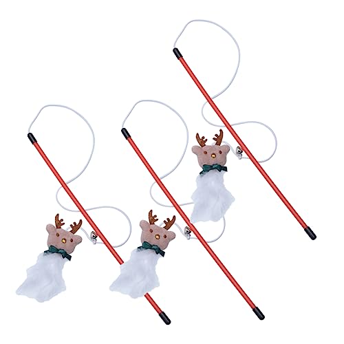 BUGUUYO 3stücke Weihnachtsmotiv Katzenangel Spielzeug Interaktive Katzen Teaser Sticks Für Haustiere Weihnachtsrentier Für Katzen Training Und Spielzeit BUGUUYO 3stücke Weihnachtsmotiv Katzenangel Spielzeug Interaktive Katzen Teaser Sticks Für Haustiere Weihnachtsrentier Für Katzen Training Und Spielzeit von BUGUUYO