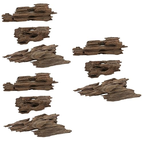BUGUUYO 3 Stücke 1 Hohlen Baum Stamm Hideout Aquarium Landschaft Decor Material Elegante Aquarium Verzierungen Leicht Zu Bewegen von BUGUUYO