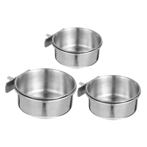 BUGUUYO 3 Stück Futter und Wasserbecher für Papageien Hängende Futterstation mit Klammern für Kleine Vögel und Wellensittiche BUGUUYO 3 Stück Futter und Wasserbecher für Papageien Hängende Futterstation mit Klammern für Kleine Vögel und Wellensittiche von BUGUUYO