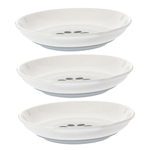 BUGUUYO Elegantes Katzennapf-Set Aus Keramik Breites Design Rutschfester Silikonboden Graues Silikon 3-teilig Für Gesunde Ernährung BUGUUYO Elegantes Katzennapf-Set Aus Keramik Breites Design Rutschfester Silikonboden Graues Silikon 3-teilig Für Gesunde Ernährung von BUGUUYO