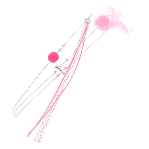 BUGUUYO 3 Stück Lustiges Katzenspielzeug Interaktiver Teaser Plüsch Katzen Kätzchen Katzenspielzeug Katzenminze Kätzchen Zauberstab Drinnen Katzenzubehör Acryl Rosa BUGUUYO 3 Stück Lustiges Katzenspielzeug Interaktiver Teaser Plüsch Katzen Kätzchen Katzenspielzeug Katzenminze Kätzchen Zauberstab Drinnen Katzenzubehör Acryl Rosa von BUGUUYO