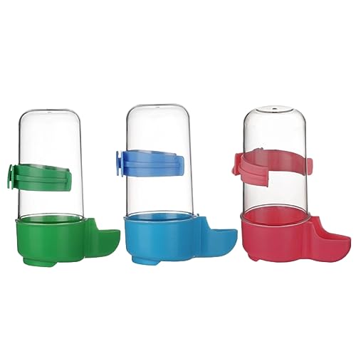 BUGUUYO 3stücke Teiliges Papagei Trink Und Futterset Automatischer Wasserspender Und Futternapf Für Vögel Geeignet Für Käfige Rot Blau Und Grün Zubehör Für Papageien Und Andere von BUGUUYO