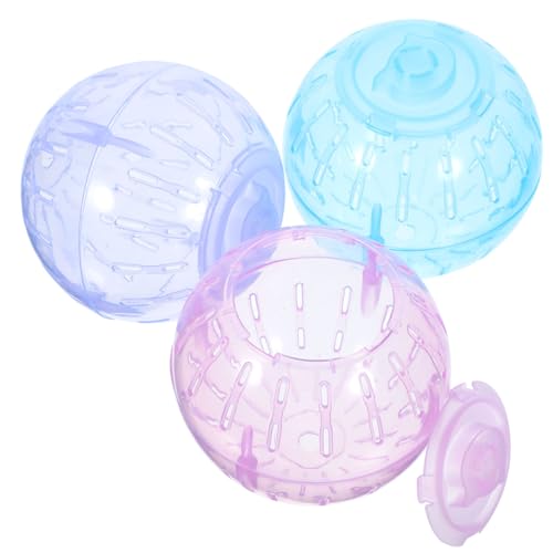 BUGUUYO 3stücke Mini Hamster Spielzeug Farbige Laufkugel Für Haustiere Geeignet Für Hamster Und Kleine Nager Fördert Und Beschäftigung Für Drinnen Und Draußen von BUGUUYO