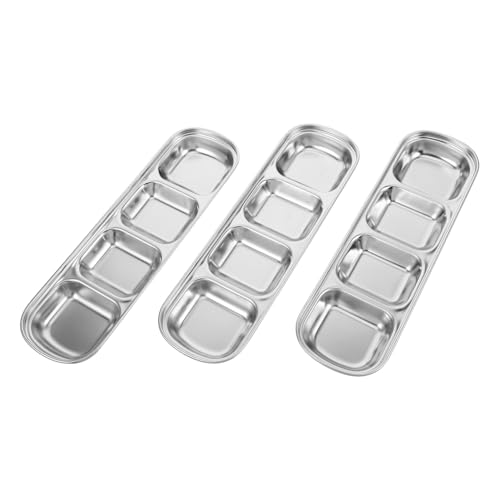 BUGUUYO 3 Stück Unterteilte Schalen mit Fächern für Katzen und Hunde Snack und Wasserdish für Kleine Haustiere für Zuhause und Unterwegs BUGUUYO 3 Stück Unterteilte Schalen mit Fächern für Katzen und Hunde Snack und Wasserdish für Kleine Haustiere für Zuhause und Unterwegs von BUGUUYO