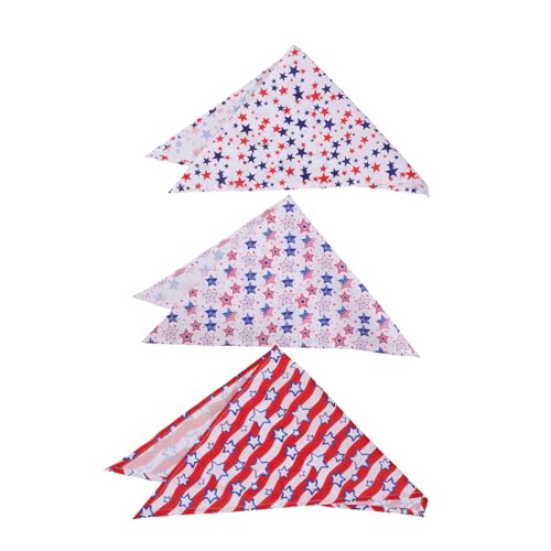 BUGUUYO 3 Stücke Hundelager hundezubehör hundehalstuch Dogggeschenk patriotisches Haustierbandana Hundefutter Lätzchen Mädchen kleine Hundebandanas Valentinstag Hundelätzchen Stoff von BUGUUYO