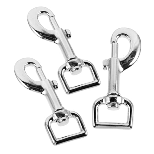 BUGUUYO 3 Stücke Teiliges Hundeleinen-karabiner aus Robustem Zinklegierung Sicherer Schnellverschluss mit Federhaken Langlebige Clips für Haustierleinen Einfache Handhabung für Sicheren von BUGUUYO