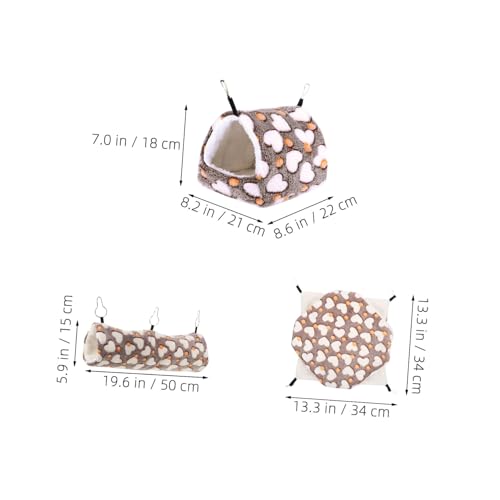 BUGUUYO 3 Teiliges Kleintier-hängeset mit Warmem Hamsterversteck Ratten-Tunnel und Frettchen-hängematte Gemütliches Nest für Hamster Chinchillas und Kleine Nager im Winter BUGUUYO 3 Teiliges Kleintier-hängeset mit Warmem Hamsterversteck Ratten-Tunnel und Frettchen-hängematte Gemütliches Nest für Hamster Chinchillas und Kleine Nager im Winter von BUGUUYO