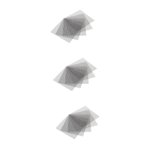 BUGUUYO 3 Sätze Reißfestes 304 Edelstahl-netzpolster Für Moos Und Graspflanzen Festes Netz Aquarium-netzpolster 8 X 8 cm Tank-kunstdekor 10 Stück * 3 von BUGUUYO