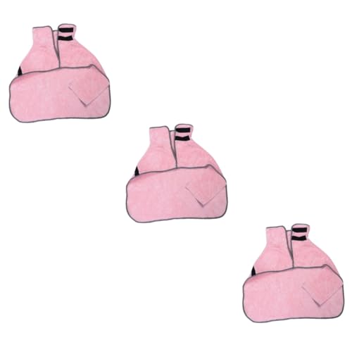 BUGUUYO 3St Haustier Hund Bademantel schnell trocknender Hundemantel Badetuch für Haustiere Hundebad hundepflege Hunde Pflege Haustier Bademantel Haustier schnell trocknendes Handtuch Rosa von BUGUUYO