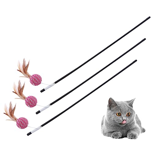 BUGUUYO 3stücke Bunte Katzenangel Spielzeug Interaktives Katzenspielzeug Mit Naturfedern Und Perlen Für Gesunde Und Aktive Katzen Und Kätzchen Farbe Zufällig BUGUUYO 3stücke Bunte Katzenangel Spielzeug Interaktives Katzenspielzeug Mit Naturfedern Und Perlen Für Gesunde Und Aktive Katzen Und Kätzchen Farbe Zufällig von BUGUUYO