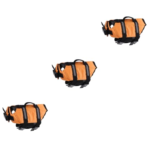 BUGUUYO 3 Stücke Hundeweste Hund Schwimmweste Komfortable Textur Hohe Sichtbarkeit Orange Farbe BUGUUYO 3 Stücke Hundeweste Hund Schwimmweste Komfortable Textur Hohe Sichtbarkeit Orange Farbe von BUGUUYO