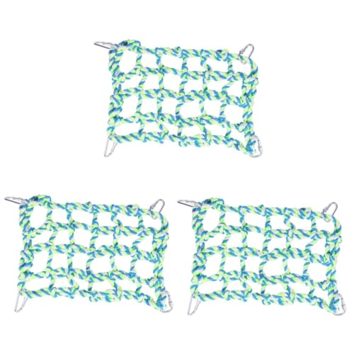 BUGUUYO 3stücke Kletternetz Für Kleintiere Farbenfrohes Spielzeug Für Hamster Papageien Und Frettchen Fördert Bewegung Und Geschicklichkeit Installieren Sicher Und Langlebig von BUGUUYO