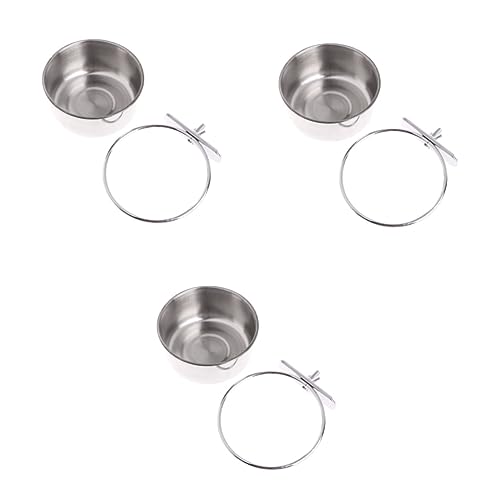 BUGUUYO 3St Vogelkäfig im Freien Vogelkäfig Wasserbecher Vogelfutter Nymphensittich Vogelfutterbecher Sittichfutter vogelfutterspender vogelfutterhäuschen Birdfeeder Hamster zubehör Silver BUGUUYO 3St Vogelkäfig im Freien Vogelkäfig Wasserbecher Vogelfutter Nymphensittich Vogelfutterbecher Sittichfutter vogelfutterspender vogelfutterhäuschen Birdfeeder Hamster zubehör Silver von BUGUUYO