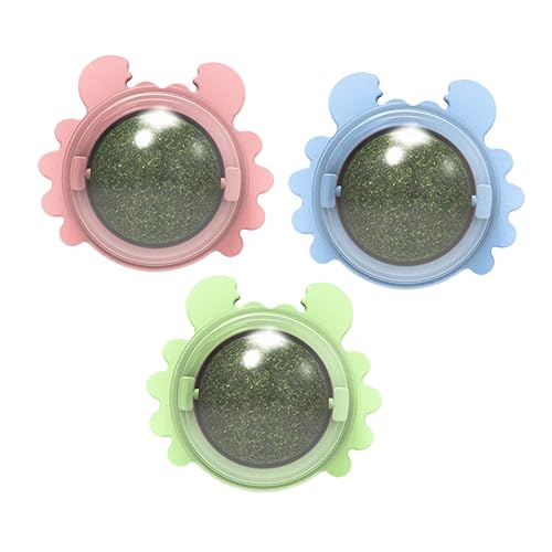 BUGUUYO Katzenminzenspielzeug 3er-Pack Rotierende Bälle Interaktives Katzenspielzeug Für Katzen Mintfarbene Katzenbälle Spielzeug Für Katzen BUGUUYO Katzenminzenspielzeug 3er-Pack Rotierende Bälle Interaktives Katzenspielzeug Für Katzen Mintfarbene Katzenbälle Spielzeug Für Katzen von BUGUUYO